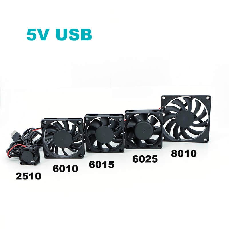 DC 5v USB 2510 8010 6010 6015 6025 6CM 8CM 60x60x25mm 80x80x10mm Ventilador De Refrigeração De Energia Para Receptor DVR