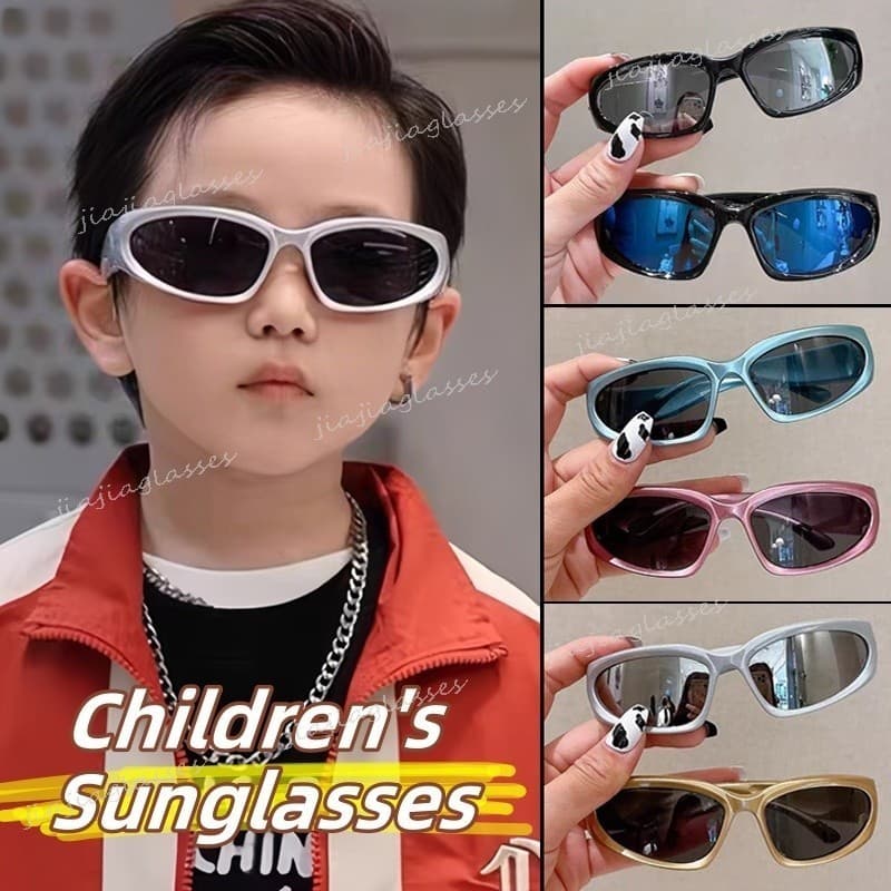 Novos Óculos De Sol Infantis Coreanos , Meninos E Meninas , Moda Y2K , Ciclismo Ao Ar Livre , Para Bebês , Proteção UV C