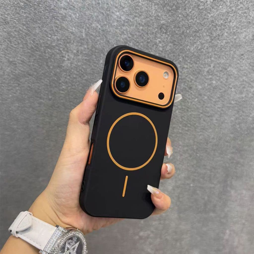 Capa De Telefone TPU Magnética Fosca Com Toque De Pele-Durável À Prova De Choque Para iPhone 17/11/12/13/14/15/16 Pro Ma