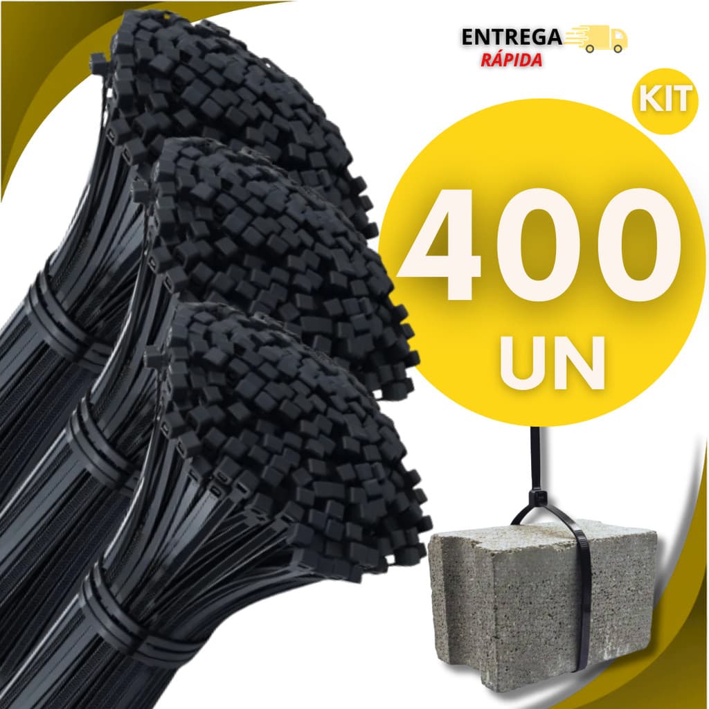 Abraçadeiras de Nylon 3,6 x 300mm Enforca Gato Cintas Plásticas Super Resistente Presilha Multiuso