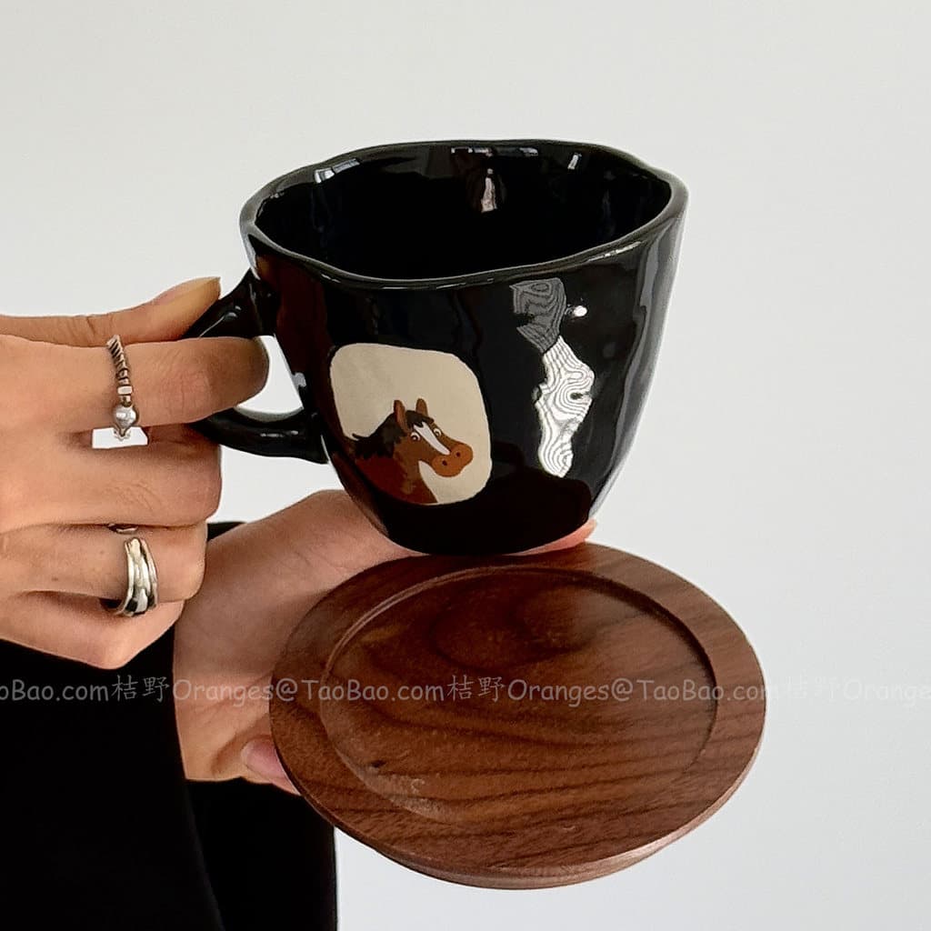 Caneca de carne criativa Medieval, caneca de cerâmica, xícara de café, café da manhã, leite, copo de água, guirlanda, La