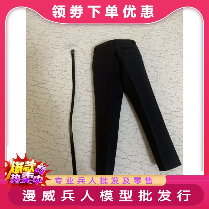 1/6 calças modelo de boneca masculina com cinto calças formais cinto peças de roupas estoque pronto