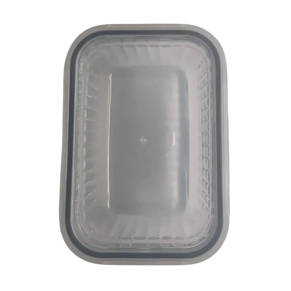 Pote Hermético Vidro 640ml Borossilicato Retangular Tampa