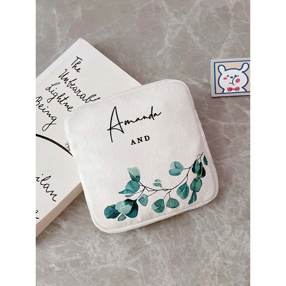 Mini bolsa de moedas feminina saco de lona fone de ouvido tia saco de armazenamento Menstrual pequeno saco batom saco co