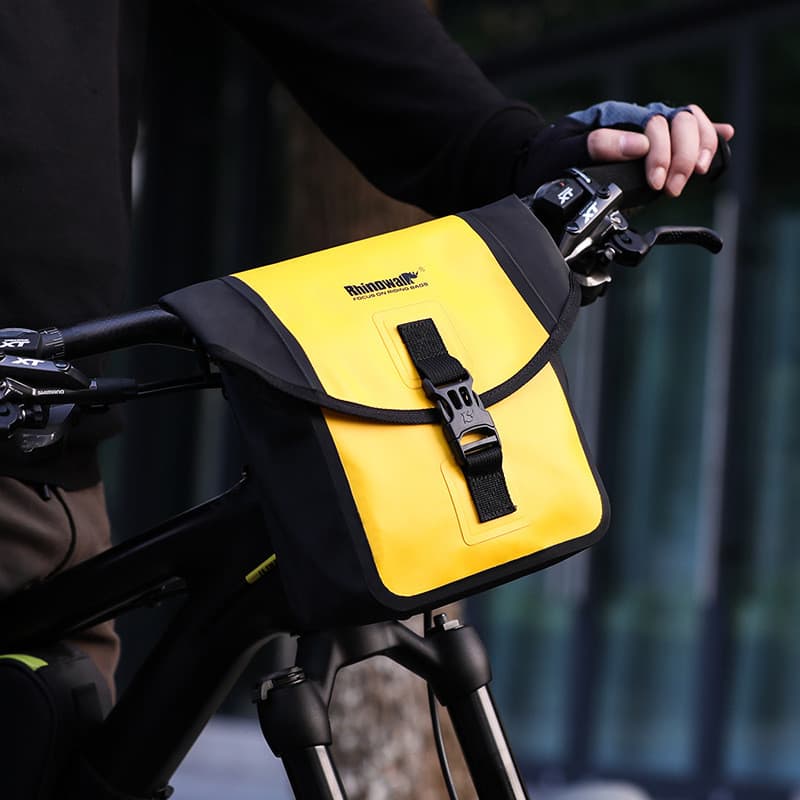 RHINOWALK Rhino Bolsa para cabeça de bicicleta Bolsa frontal para Mountain Bike Bolsa dobrável para guidão de estrada Bo