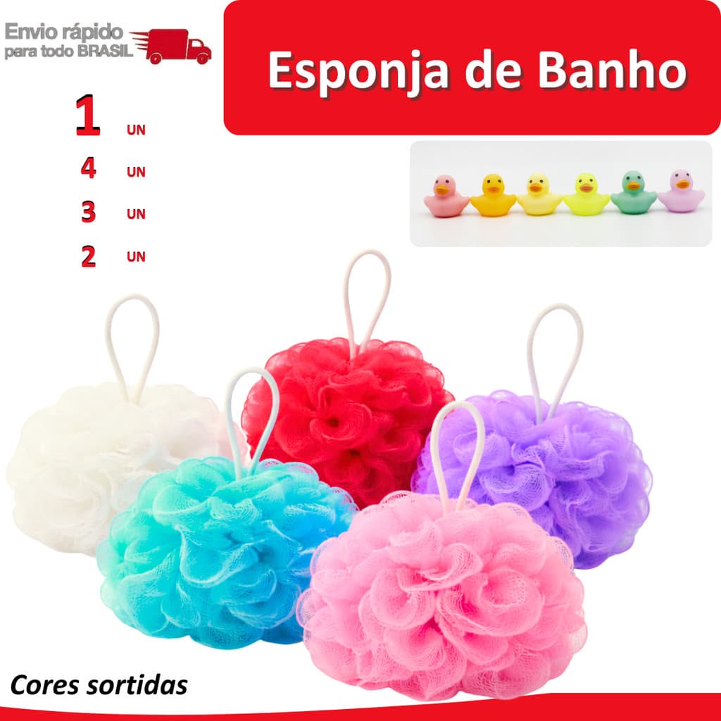 4/3/2/1 Bucha de banho Esponja macia limpeza agua higiene sabonete hidratação sabão espuma