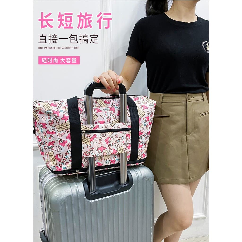 Saco de viagem feminino grande capacidade bolsa maternidade saco de ginásio à prova dwaterproof água pode cobrir carrinh