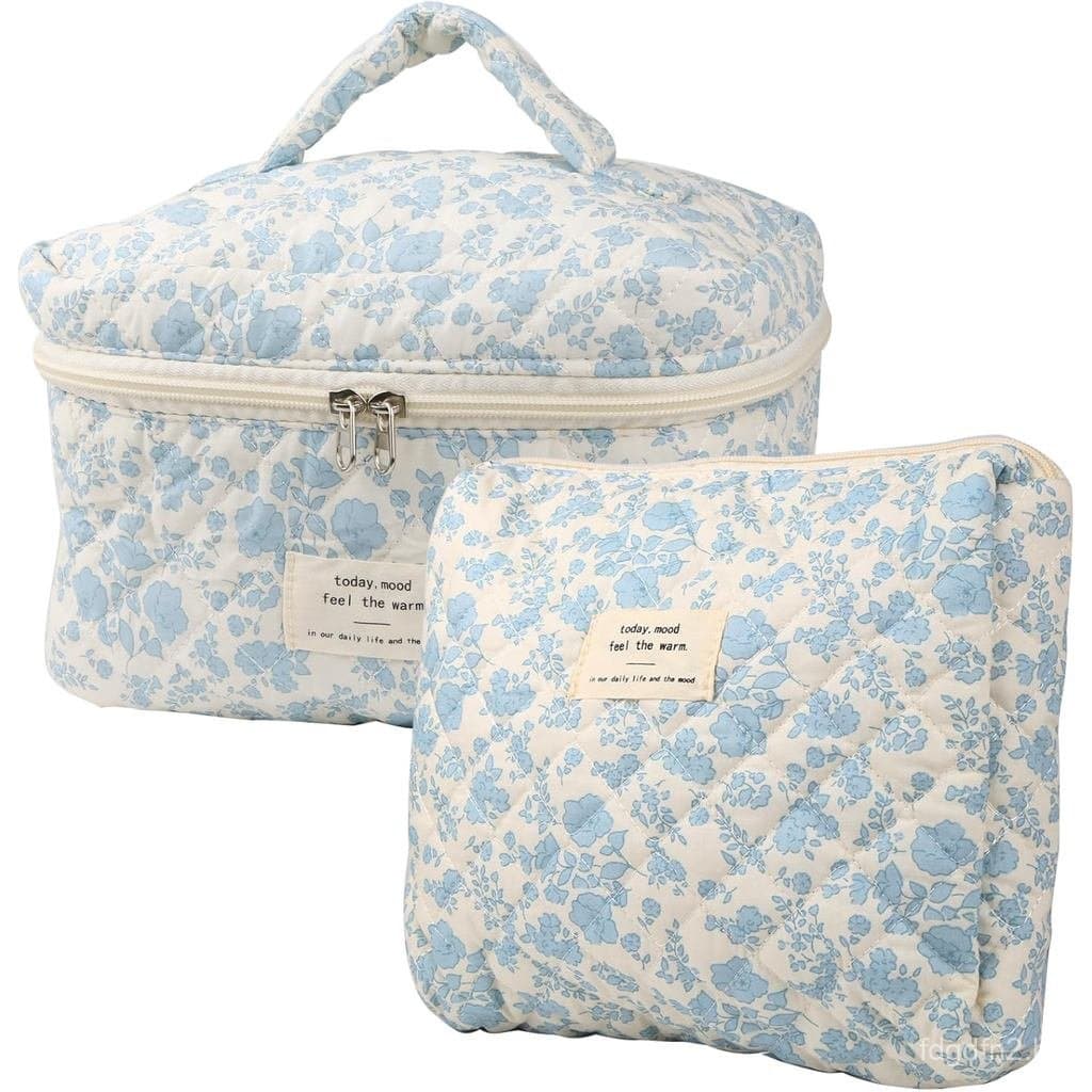 NATINSA Nécessaire de Maquiagem Fofa para Mulheres (2 Peças), Bolsas de Cosméticos para Viagem, Bolsa Organizadora de Hi