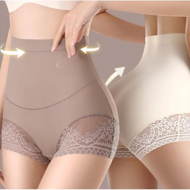Roupa íntima feminina sem costura, calcinhas femininas de renda de qualidade, antibacterianas, de cintura alta, macias,