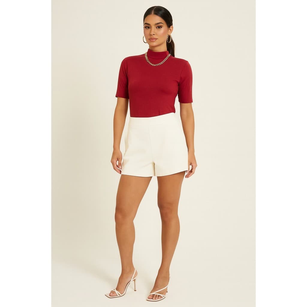 Blusa Feminina T Shirt Gola Alta Prime