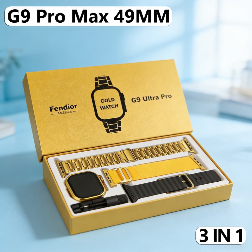 Novo G9 Ultra Pro Max ouro relógio inteligente feminino homem impermeável sem fio teste de pressão arterial esporte 49MM