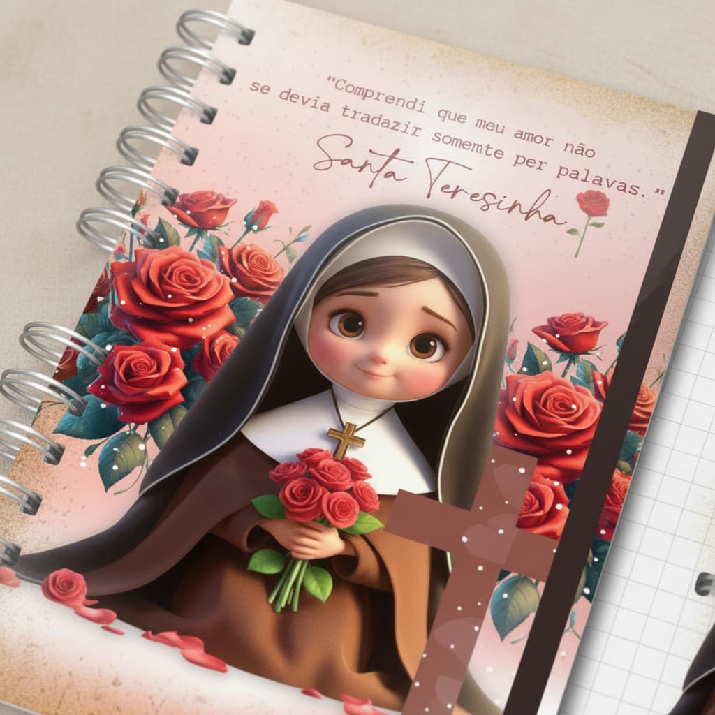 Caderno Novena Santa Terezinha Personalizado