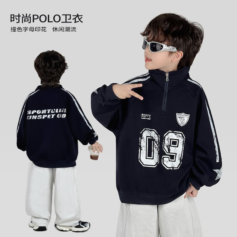 Roupas infantis de trabalho médio para meninos camisa POLO * 36278