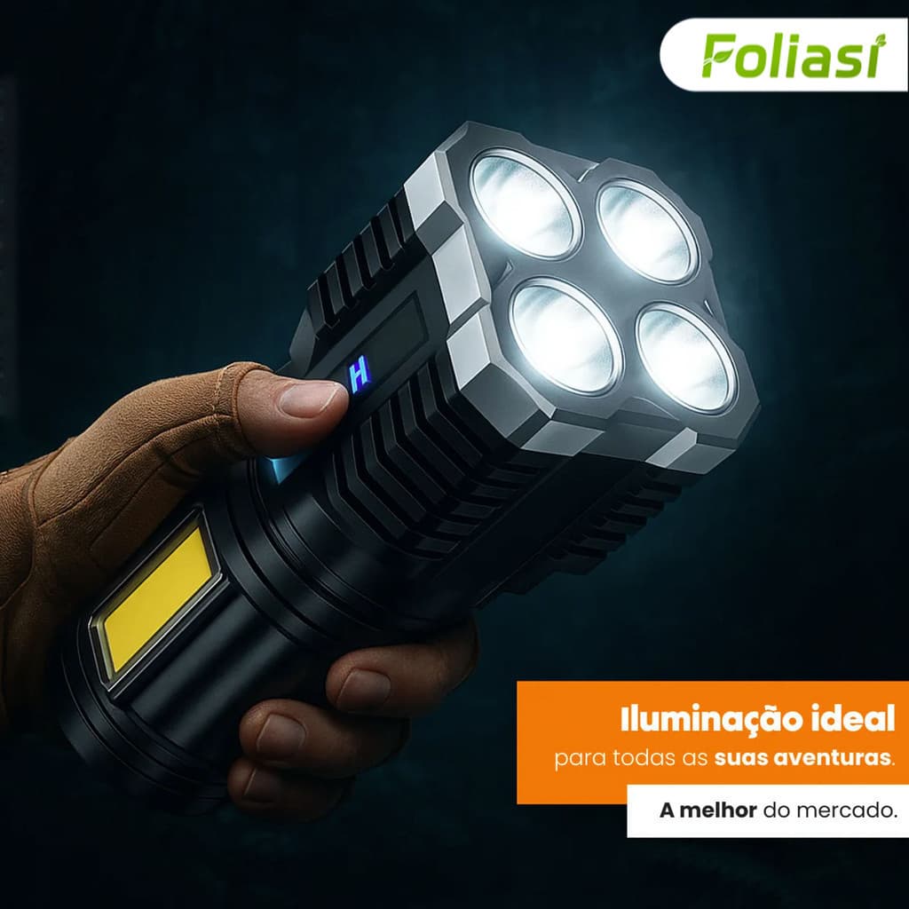 Lanterna USB recarregável|Resistência ultraLED multifuncional brilhante de 4 núcleos