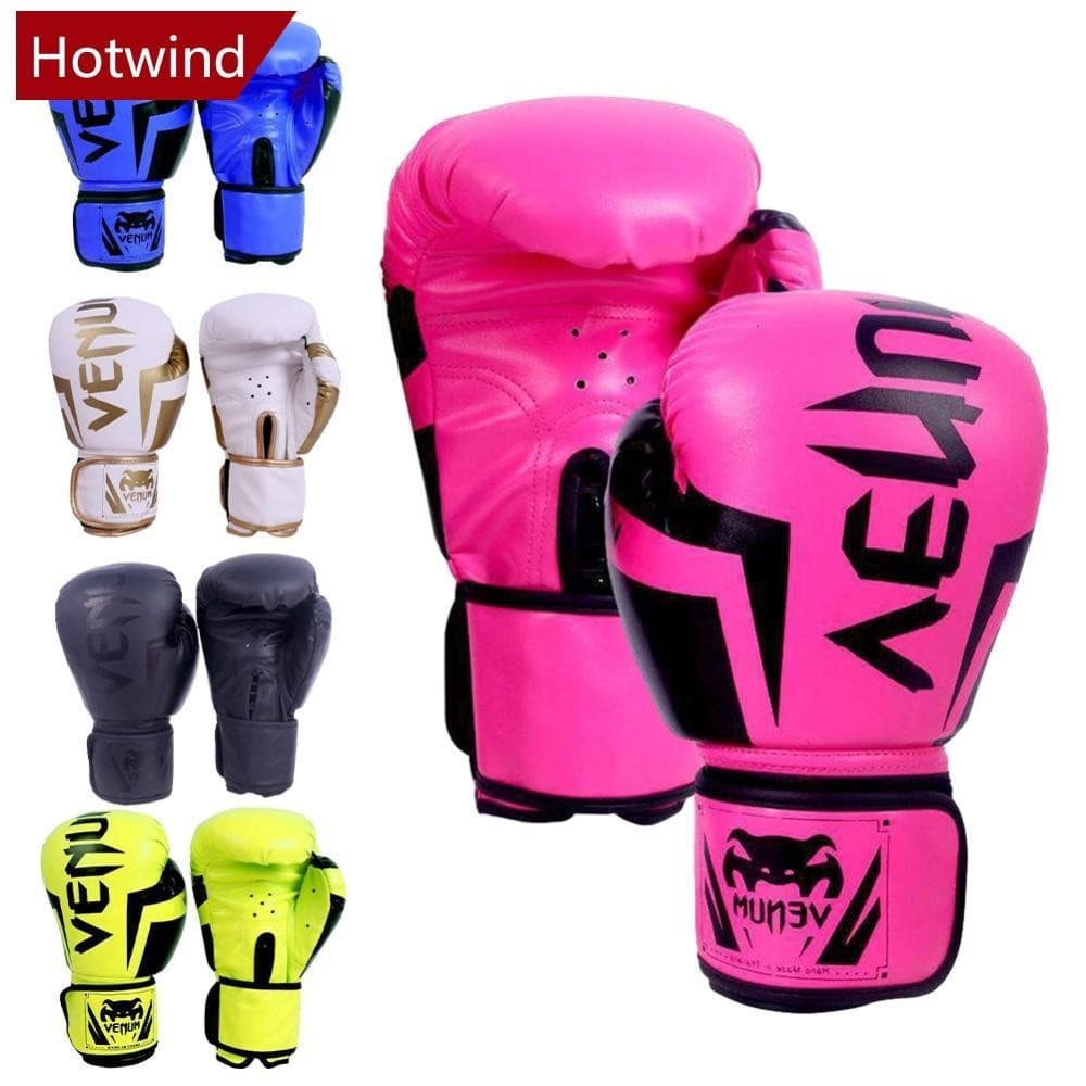 1luvas De Boxe Taekwondo Pele De Espessada Pu Luvas Respiráveis Bexiga Uma Vez Moldadas Sanda Equipamento De Treinamento