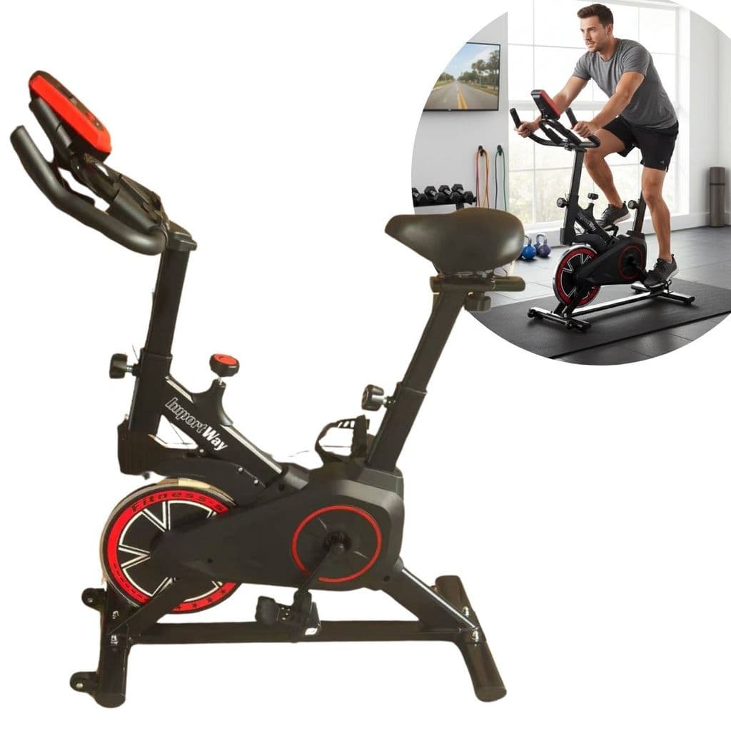 Bicicleta Ergométrica Spinning Ajustável Até 120kg Com Flywheel 6kg Ideal Para Treinos Intensos e Queima de Calorias