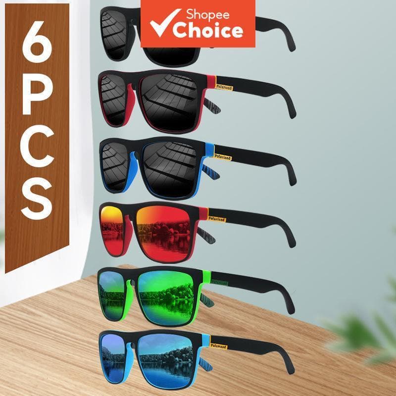6 Pares De Óculos De Sol Clássicos Para Homens , Proteção UV400 , Adequados Esportes Ao Ar Livre , Ciclismo , Direção ,