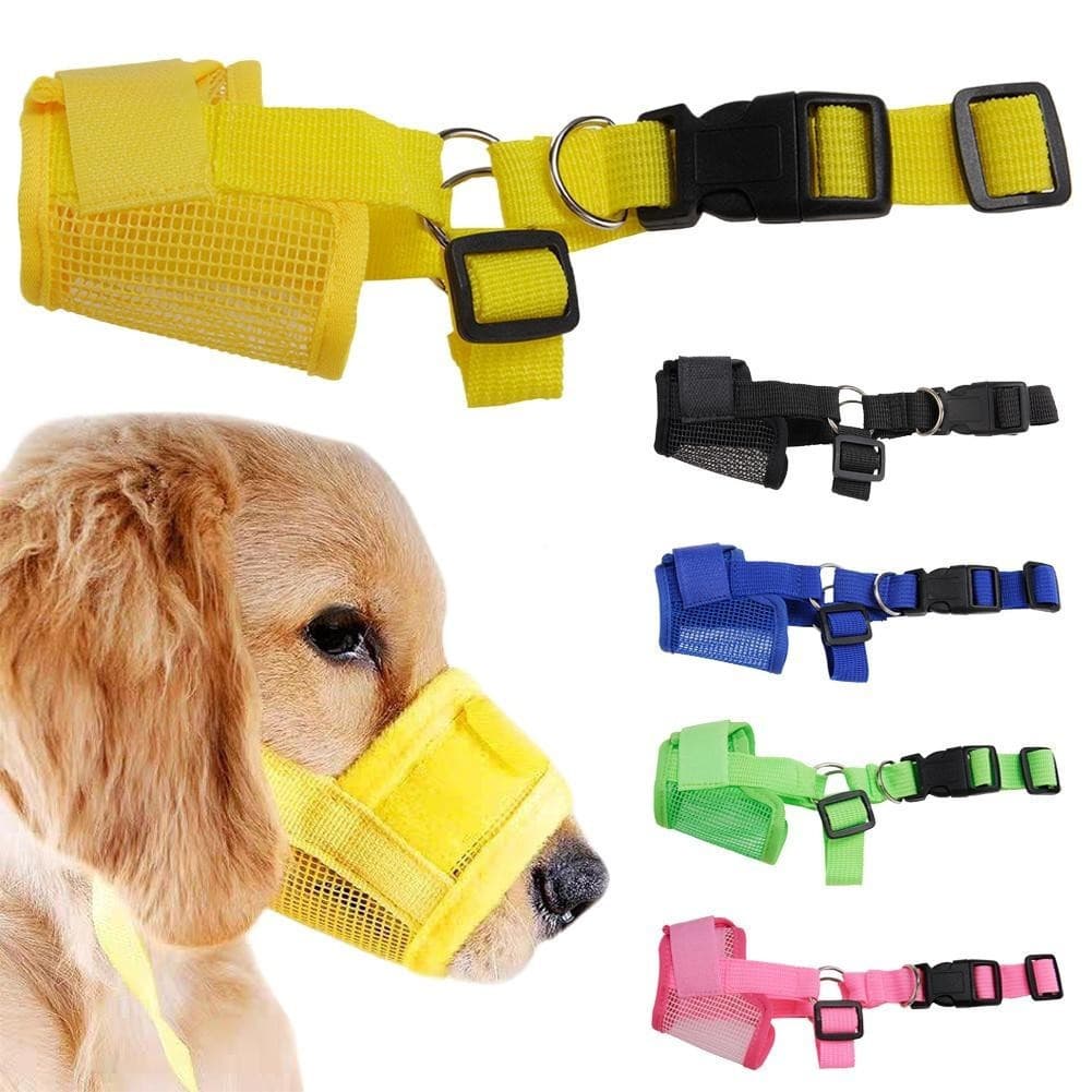 Focinho Ajustável Para Animais De Estimação , Design De Malha Respirável Cobertura De Boca De Grade De Desgaste Seguro E