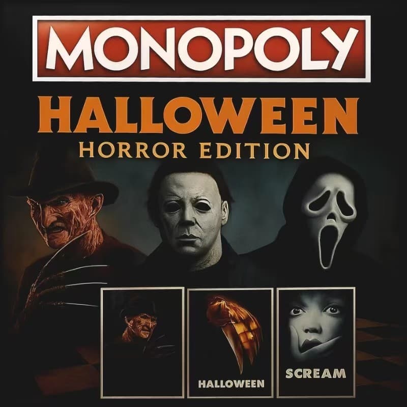 Novo produto monopólio Halloween Horror edição jogo de tabuleiro jogo de cartas 2-4 jogadores festa jogo