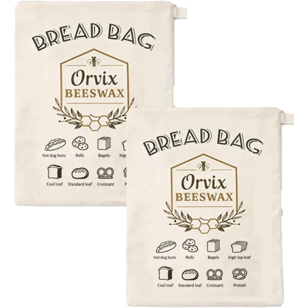 Saco para Pão, Saco de Algodão com Cera de Abelha Orgânica para Pão Artesanal, Pão de Fermentação Natural, Grande Capaci