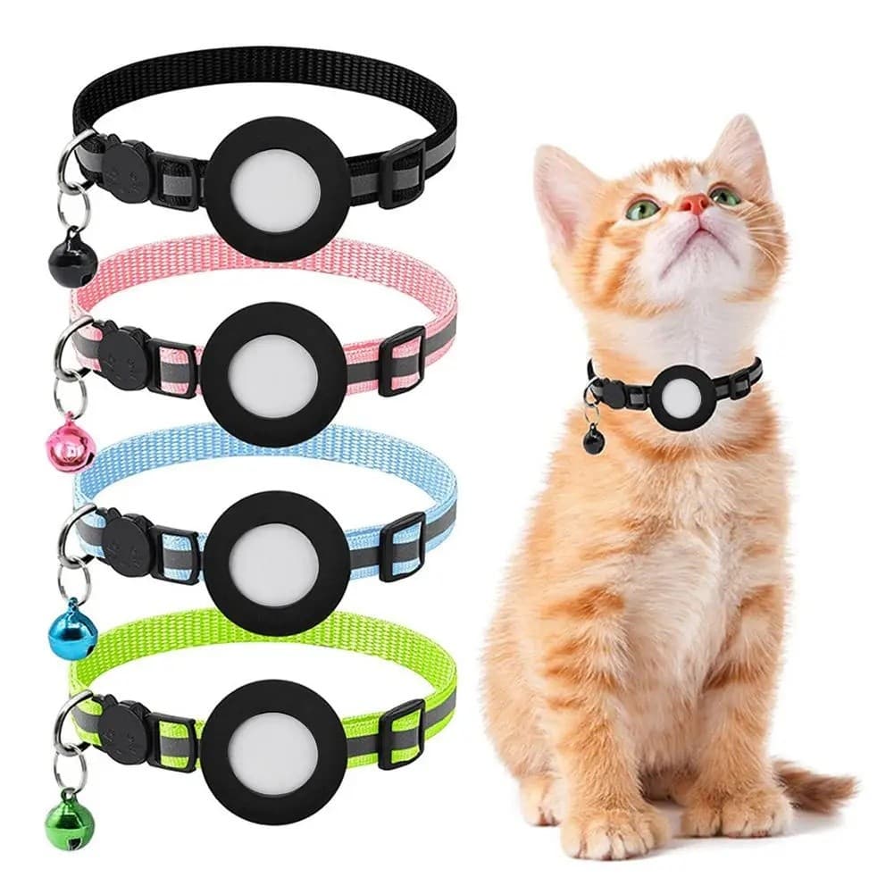 Coleira Anti-Perda Para Gatos De Estimação , Suporte AirTag Embutido , Rastreamento GPS , Capa Protetora Pescoço