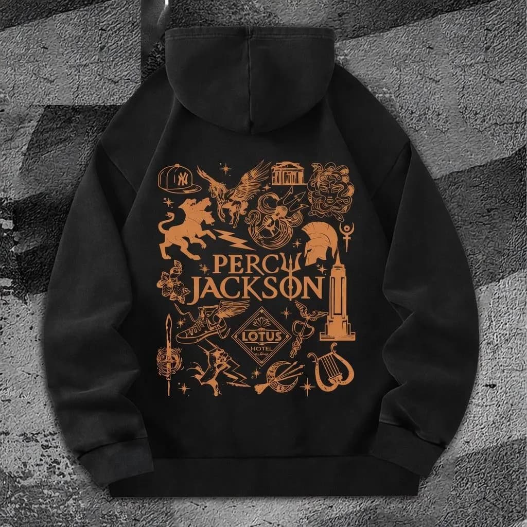 Moletom Canguru Percy Jackson Filme Raios Poseidon Flanelado