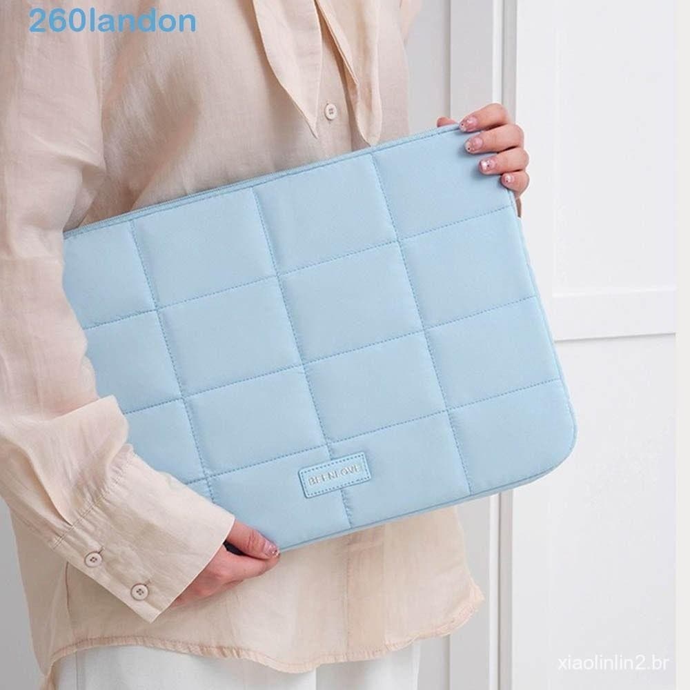 Bolsa Para Laptop LANDON , À Prova D'água De Choque Notebook De Armazenamento Computador Com Grade Inchada