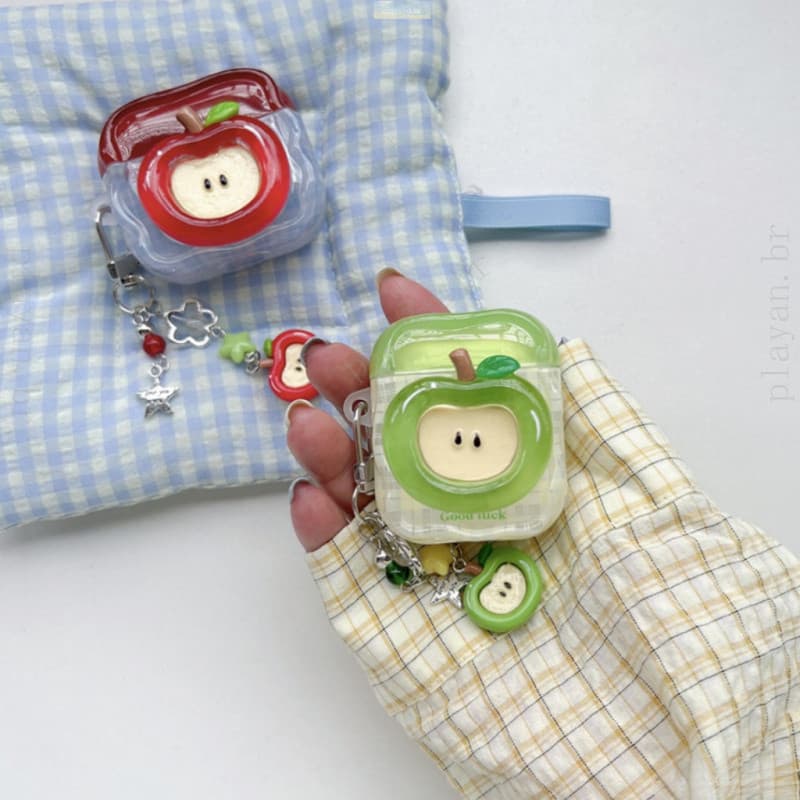 Capa de Fone de Ouvido de Fruta 3D para AirPods3 Pro 2ª Geração 4ª Geração Capa Protetora Macia