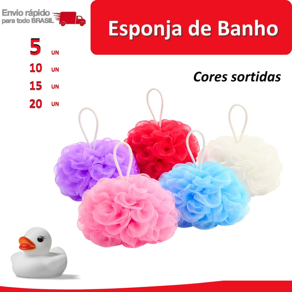 20/15/10/5 Bucha de banho Esponja limpeza higiene agua sabonete sabão ducha hidratação