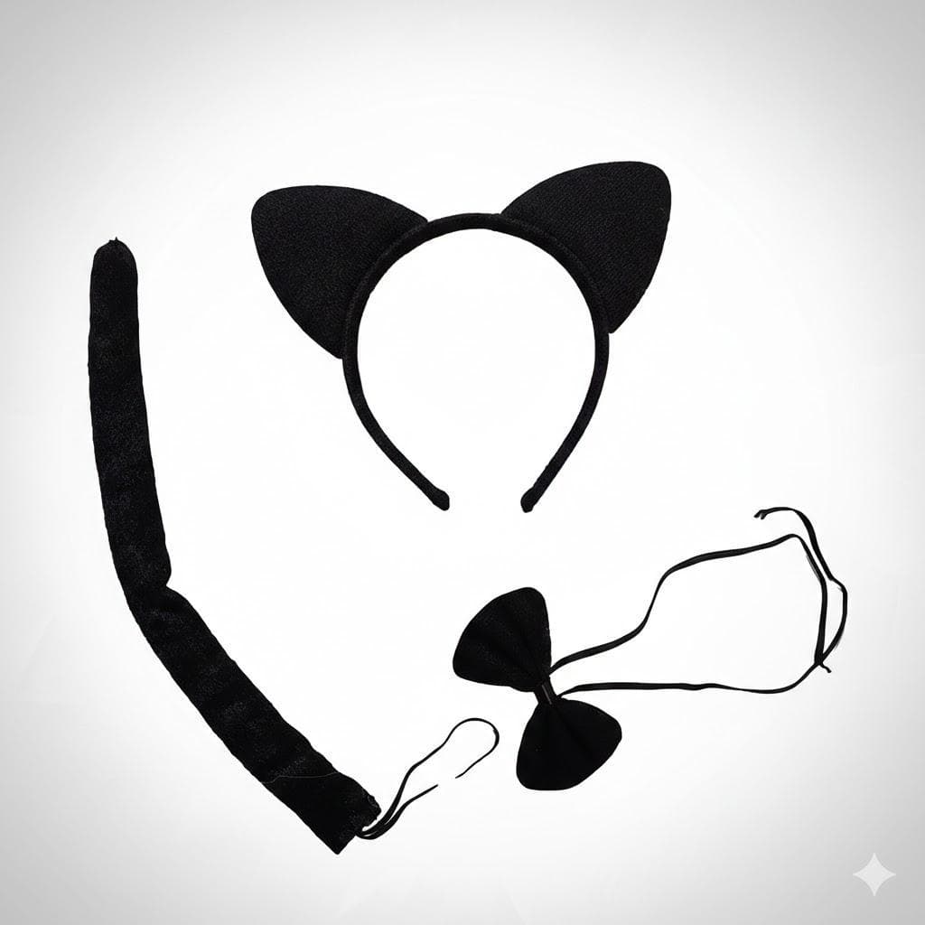 Kit de Acessórios Carnaval - Fantasia de Gatinho