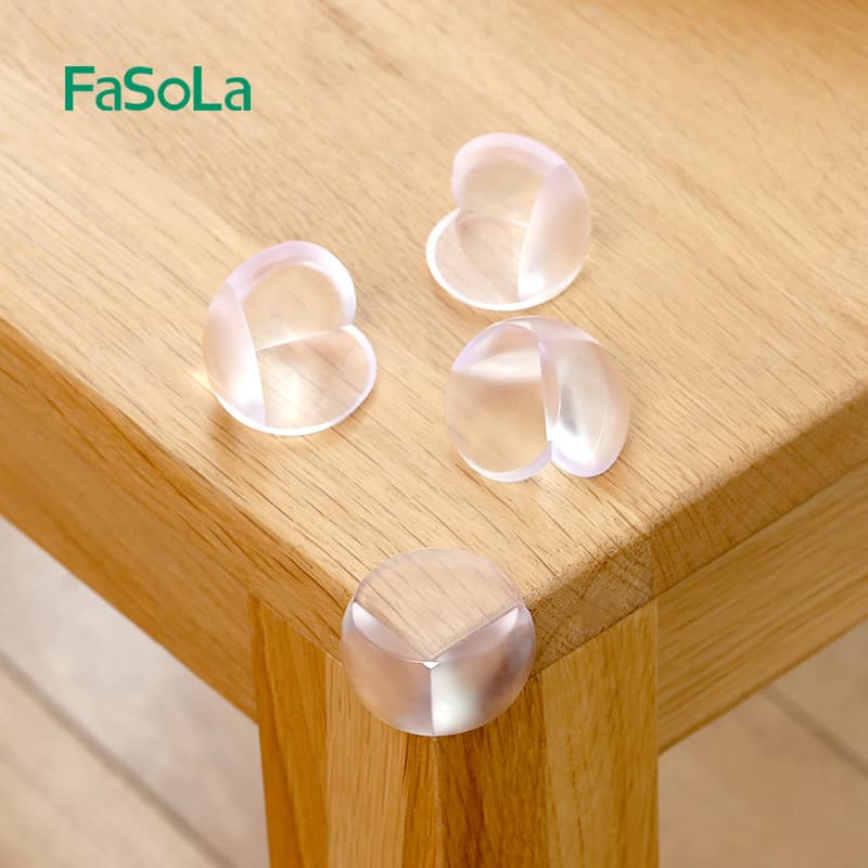 FaSoLa Canto de mesa Proteção de canto anticolisão Borda de mesa transparente Canto anticolisão Porta de armário Adesivo