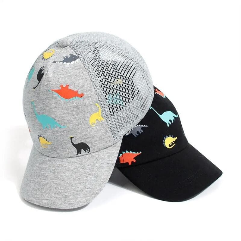 1PC Boné de Beisebol para Crianças com Estampa de Dinossauro Fofo, Boné de Sol para Meninos e Meninas, Ajustável, Casual