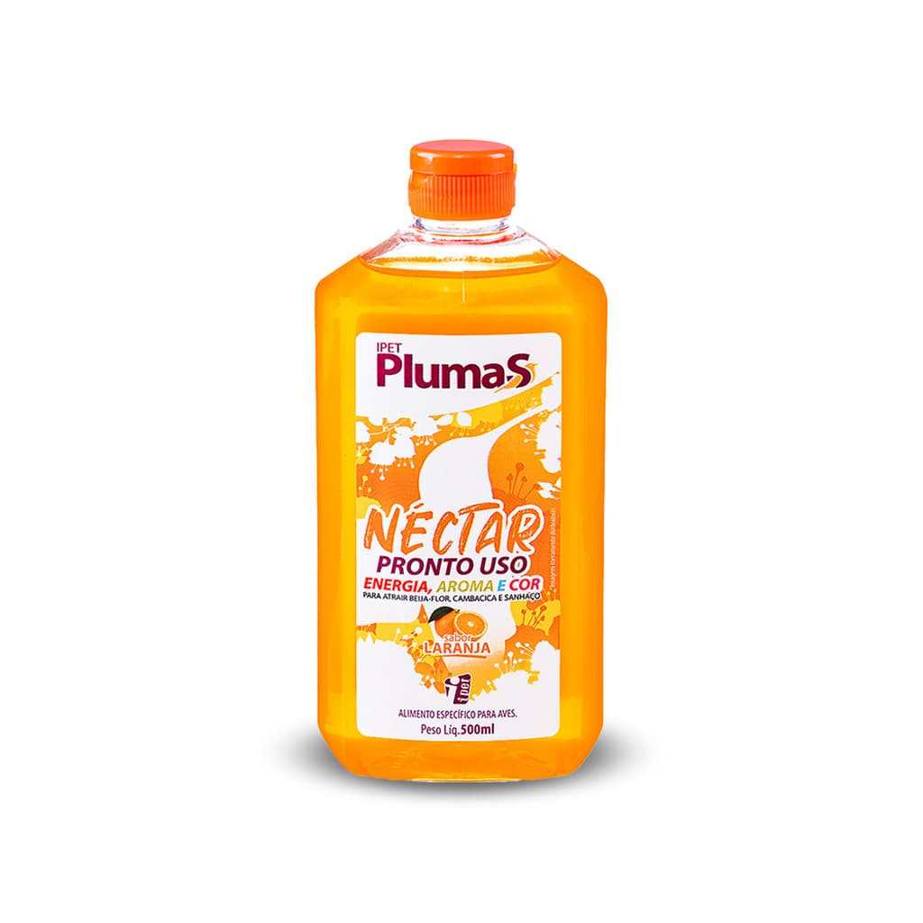 Nectar Beija Flor Plumas 500ml Sabor Laranja