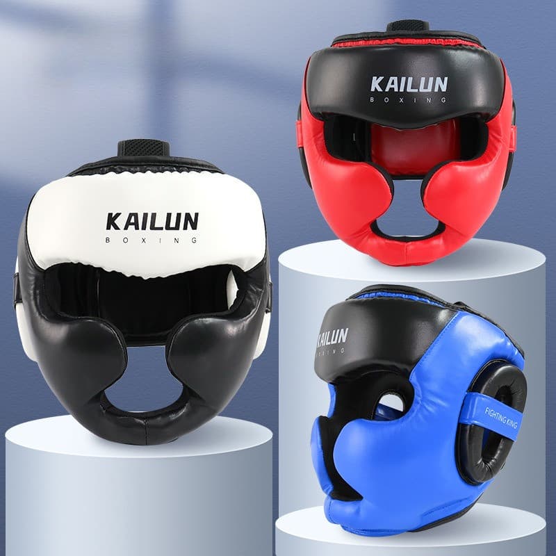 Capacete de boxe adulto luta equipamento de proteção crianças Sanda proteção de cabeça Muay Thai armadura de proteção de