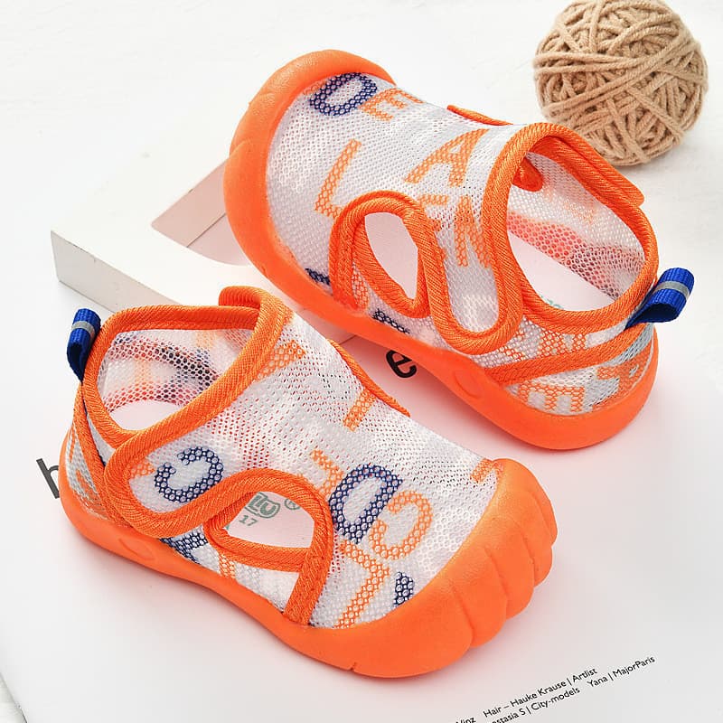 Malha De Ar Respirável Bebê Crianças Sapatos Dos Desenhos Animados Menino Macios Sloe