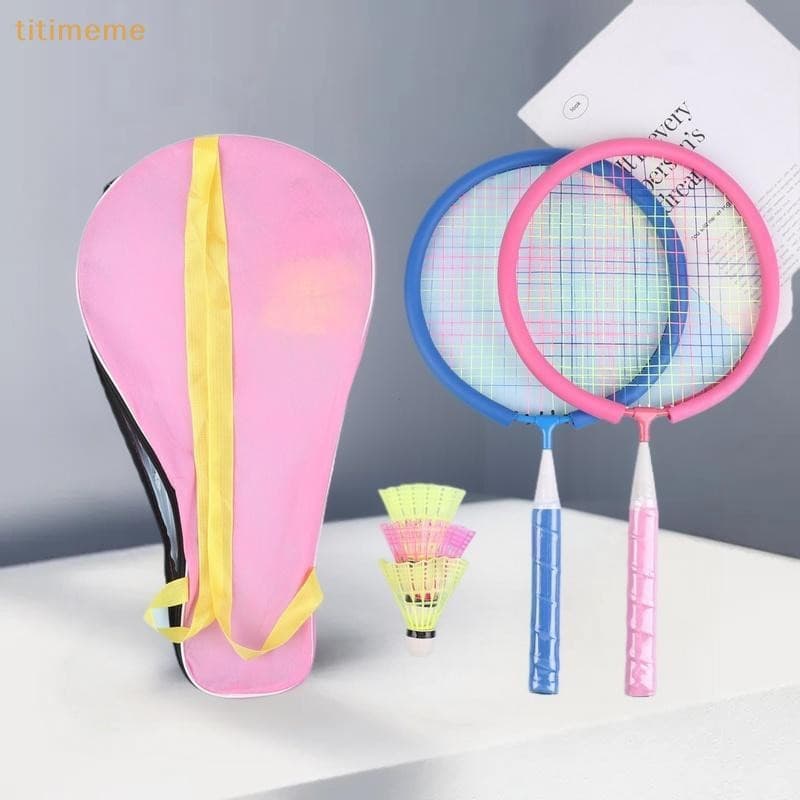 tr Crianças Leve Raquetes De Badminton Jogo Da Família Brinquedo Duplo Raquete Define Com Mochila Transporte Equipamento