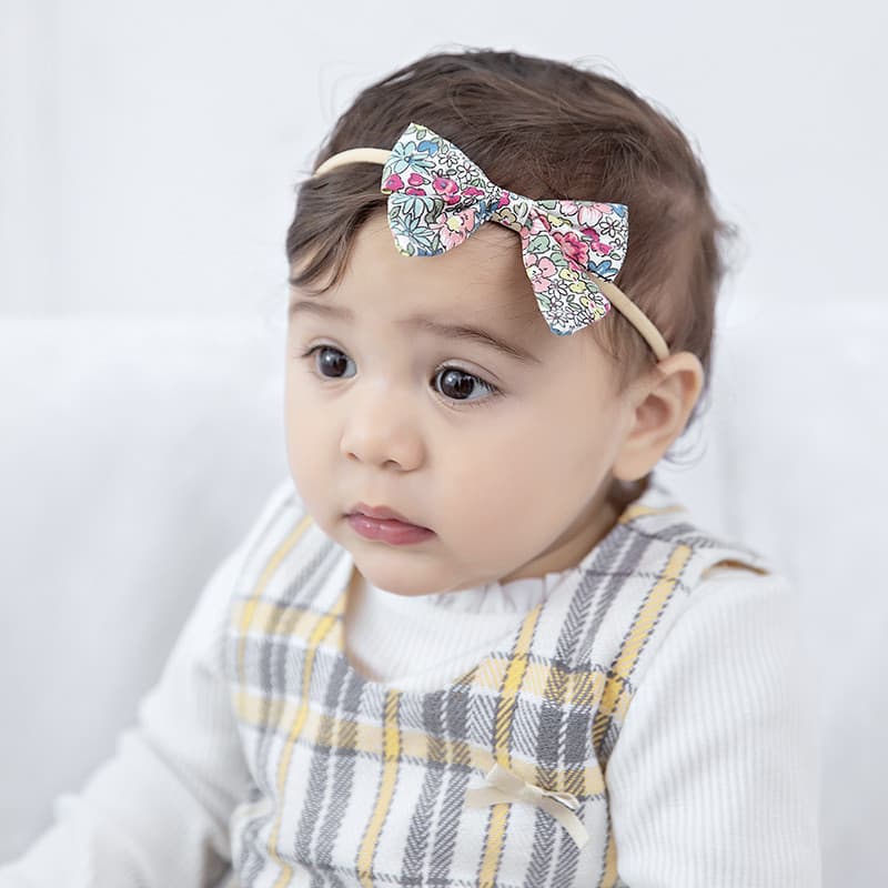 [Estoque pronto] Primavera floral crianças bebê Headwear Pastoral bonito pequeno floral infantil Super macio bandana não