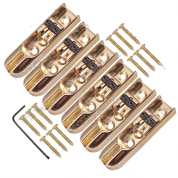 ST-6Pcs Ouro Individual Baixo Ponte Selas De Corda Única Para Elétrico De 4/5/6 Cordas