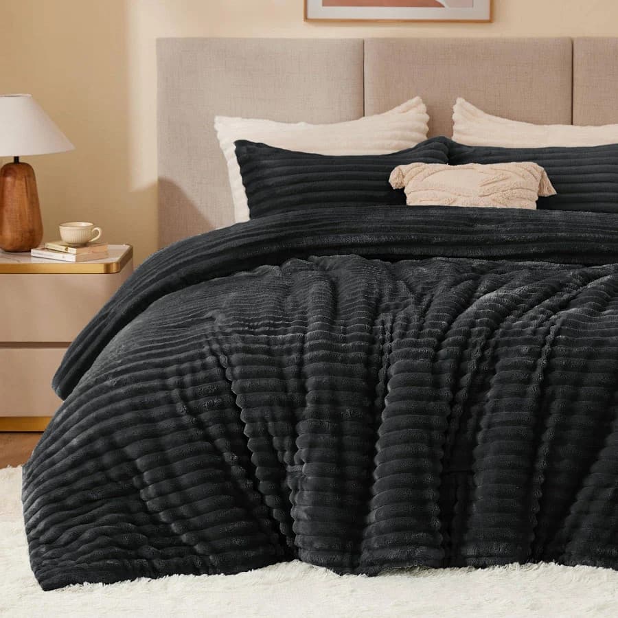 Kit Edredom e Fronhas Queen inverno Fleece Super Macio Quente 2,50 x 2,20