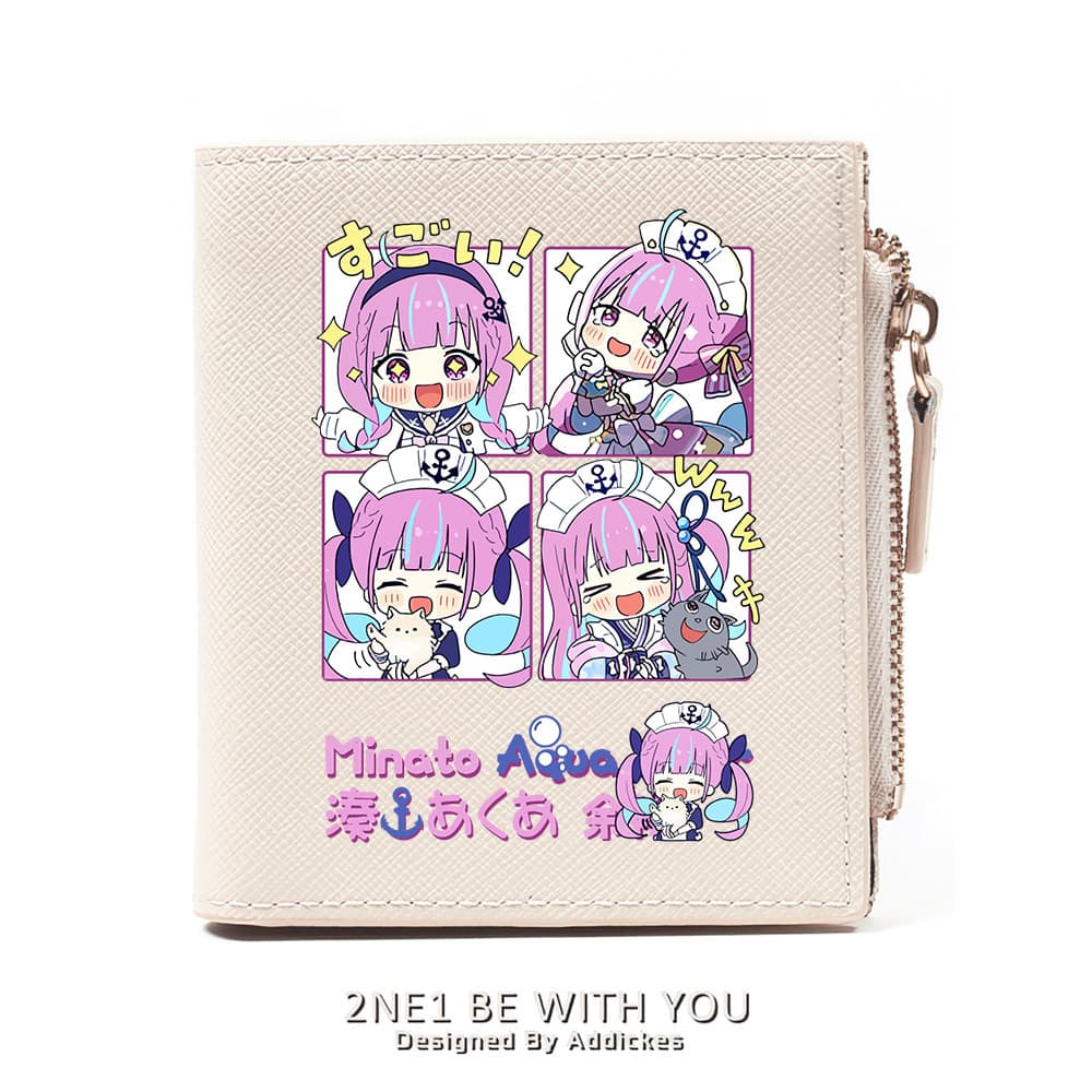 Minato Aqua Minato Akuya Azur Lane Mercadoria Carteira fofa de desenho animado Bolsa de moedas feminina