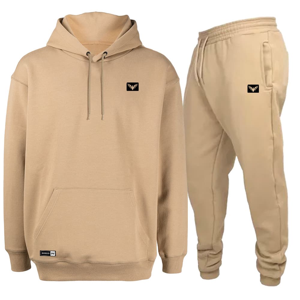 Conjunto Moletom Blusa De Frio + Calça Abrigo Modelo Canguru com Cordinha Neon Estampado