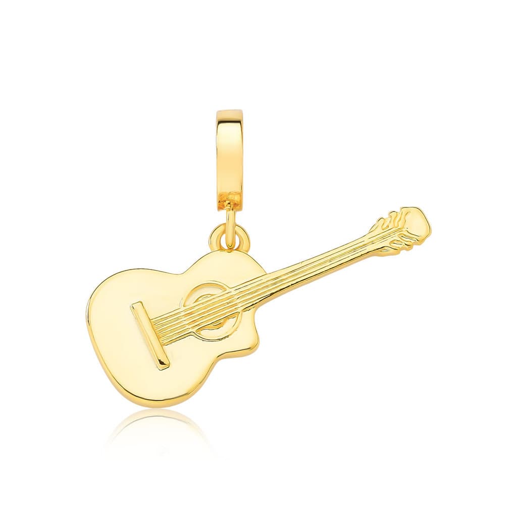 Charm Violão Revestido em Ouro