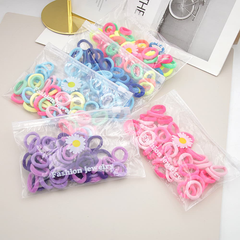 Laço de cabelo infantil não machuca o cabelo versão coreana acessórios de cabelo fofos anel de toalha boa elasticidade m