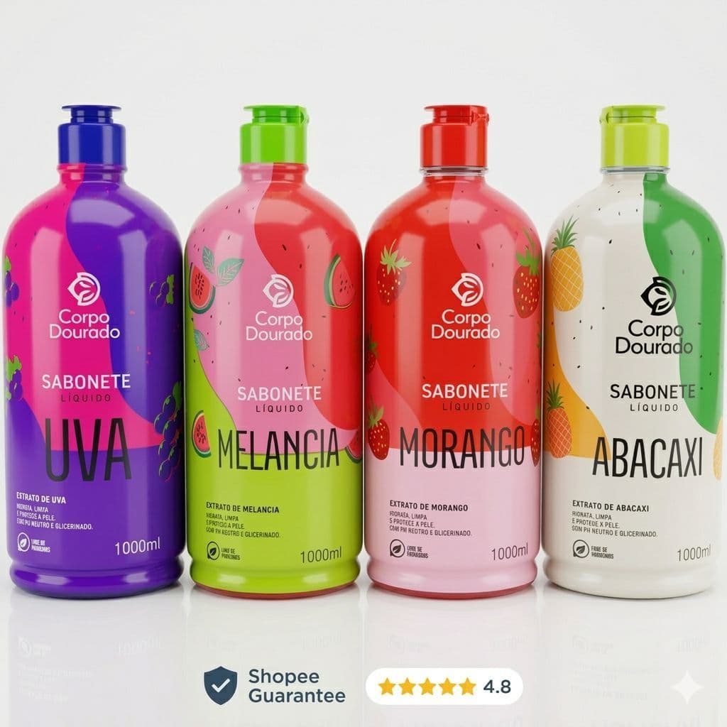 SABONETE LIQUIDO CORPO DOURADO CORPORAL 1L