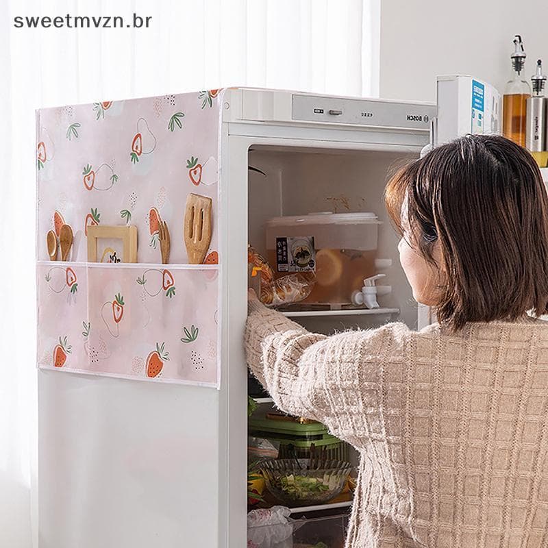 sweetmvzn Capas Para Geladeira , Saco De Armazenamento À Prova De Poeira , Capa Máquina De Lavar , Lavável , PEVA , Orga