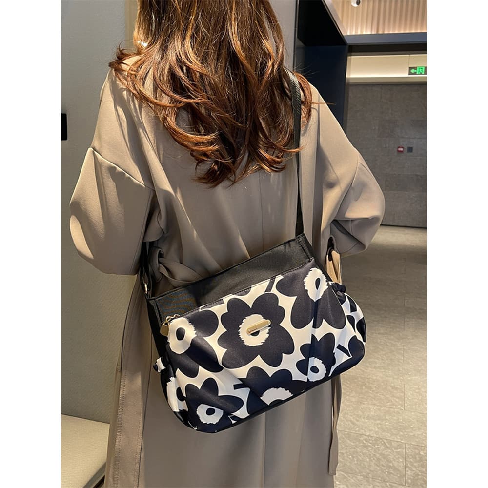 2026 novo estilo impresso bolsa de lona feminina ombro saco do mensageiro grande capacidade leve All-Match Casual pequen