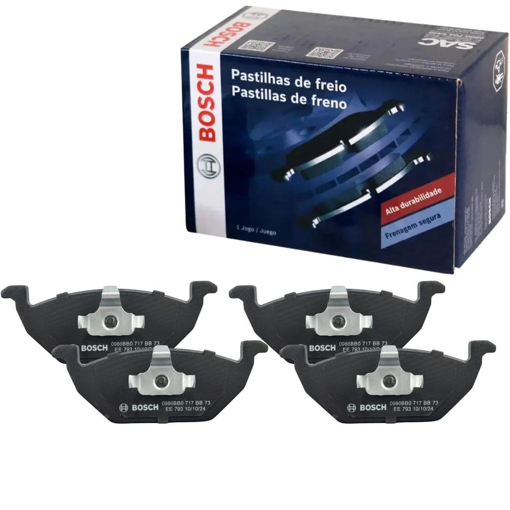 JOGO PASTILHA DE FREIO DIANTEIRA BOSCH AUDI A3 VW SPACEFOX POLO FOX CROSSFOX