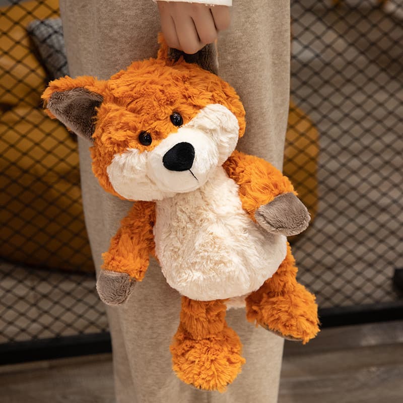 Fox guaxinim brinquedo de pelúcia boneca simulação vida selvagem preguiça boneca presente aniversário