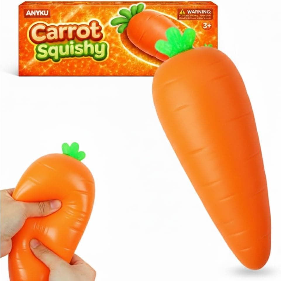 Cenoura Squishy, Squishy Morango, Pitaia, Modelo Realista, Cenoura Gigante, Brinquedo Antiestresse, Moldável, de Elevaçã