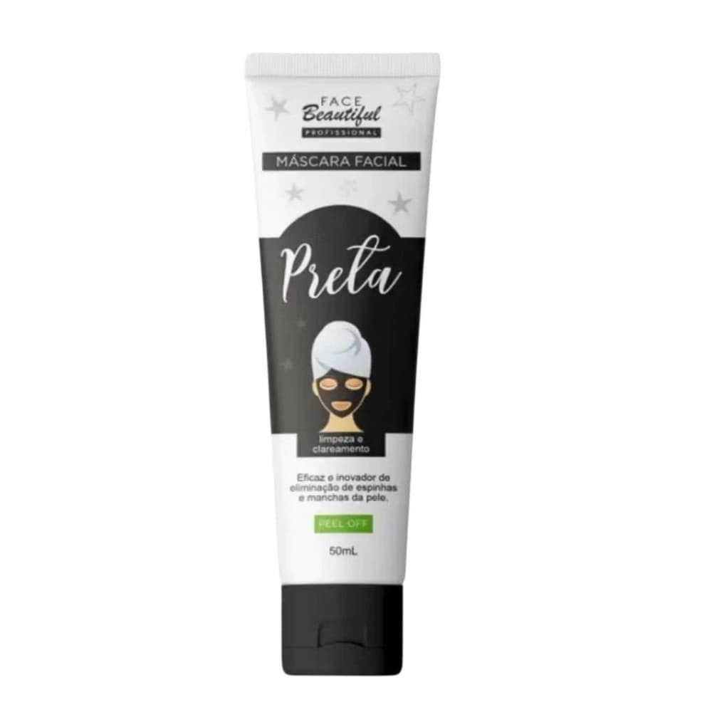 Máscara Facial Preta Limpeza e Clareamento - Face Beautiful 50ml